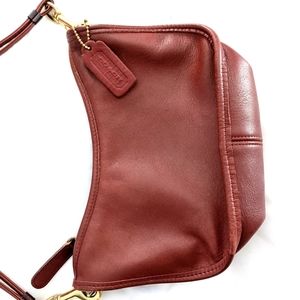 Vintage Red Leather Coach Crossbody Purse